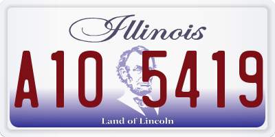 IL license plate A105419