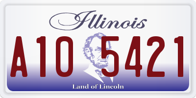 IL license plate A105421