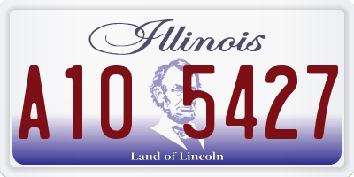 IL license plate A105427