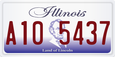 IL license plate A105437