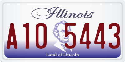 IL license plate A105443