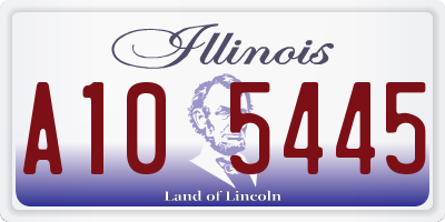 IL license plate A105445