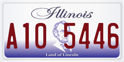IL license plate A105446