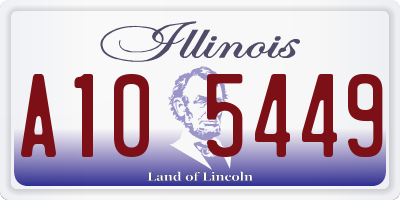 IL license plate A105449