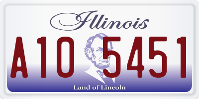 IL license plate A105451