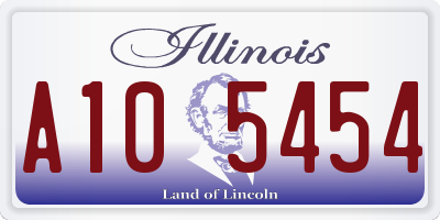 IL license plate A105454