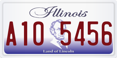 IL license plate A105456