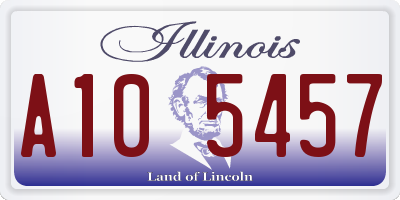 IL license plate A105457