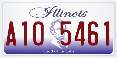 IL license plate A105461