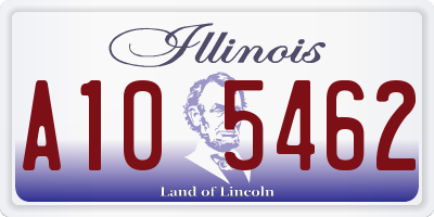 IL license plate A105462