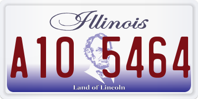 IL license plate A105464
