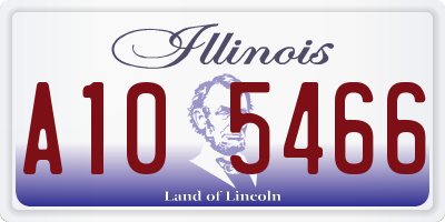 IL license plate A105466