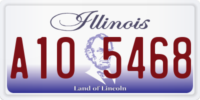 IL license plate A105468