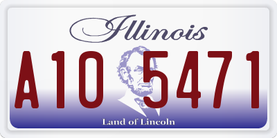 IL license plate A105471