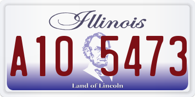 IL license plate A105473