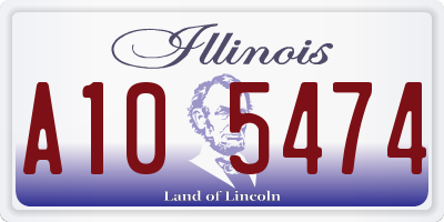 IL license plate A105474