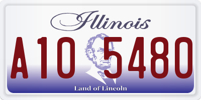 IL license plate A105480
