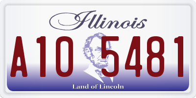 IL license plate A105481