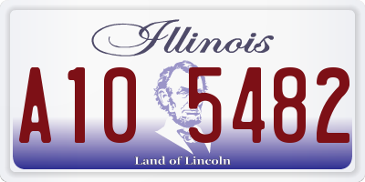 IL license plate A105482