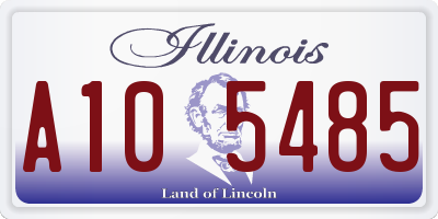 IL license plate A105485