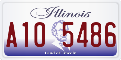 IL license plate A105486