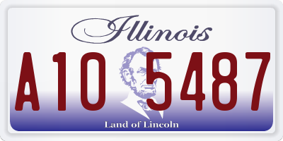 IL license plate A105487