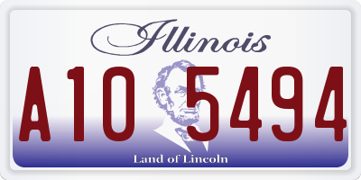 IL license plate A105494