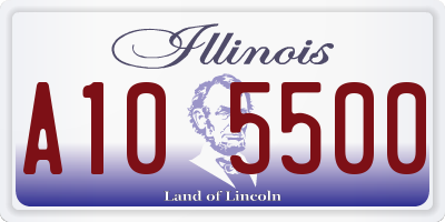 IL license plate A105500