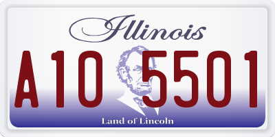IL license plate A105501
