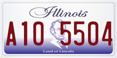 IL license plate A105504