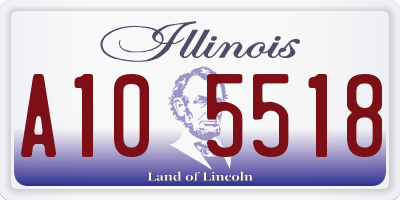 IL license plate A105518