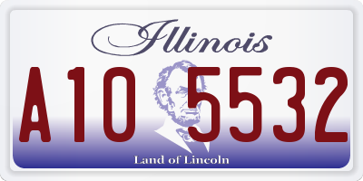 IL license plate A105532
