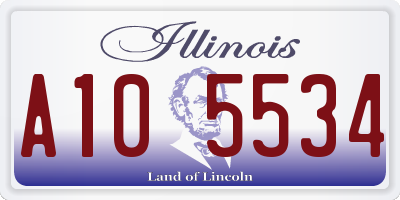 IL license plate A105534
