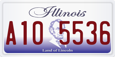 IL license plate A105536