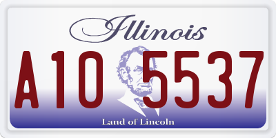 IL license plate A105537