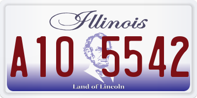 IL license plate A105542