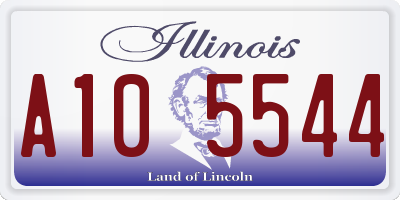 IL license plate A105544