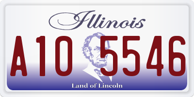 IL license plate A105546