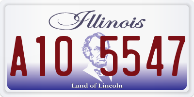 IL license plate A105547