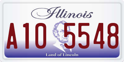 IL license plate A105548
