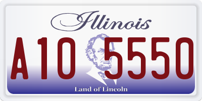 IL license plate A105550