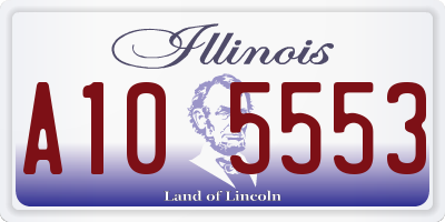 IL license plate A105553