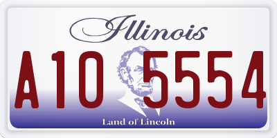 IL license plate A105554