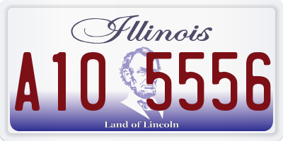 IL license plate A105556