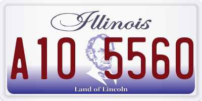 IL license plate A105560