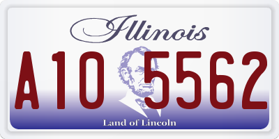 IL license plate A105562