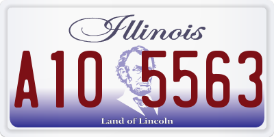 IL license plate A105563