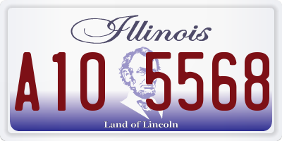 IL license plate A105568