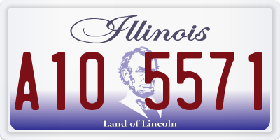 IL license plate A105571