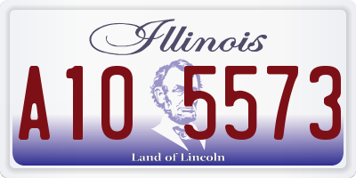 IL license plate A105573